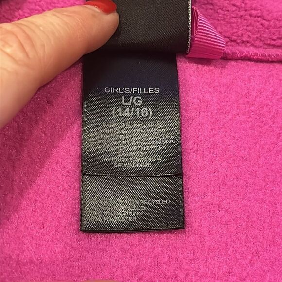 The North Face Girls Pink & Grey Fleece Zip-up Jacket Size L - Picture 6 of 8